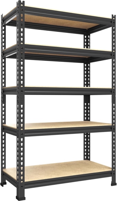 PrimeZone Storage Shelves 5 Tier Adjustable Garage Storage Shelving, Heavy Duty Metal Storage Utility Rack Shelf Unit for Warehouse Pantry Closet Kitchen
