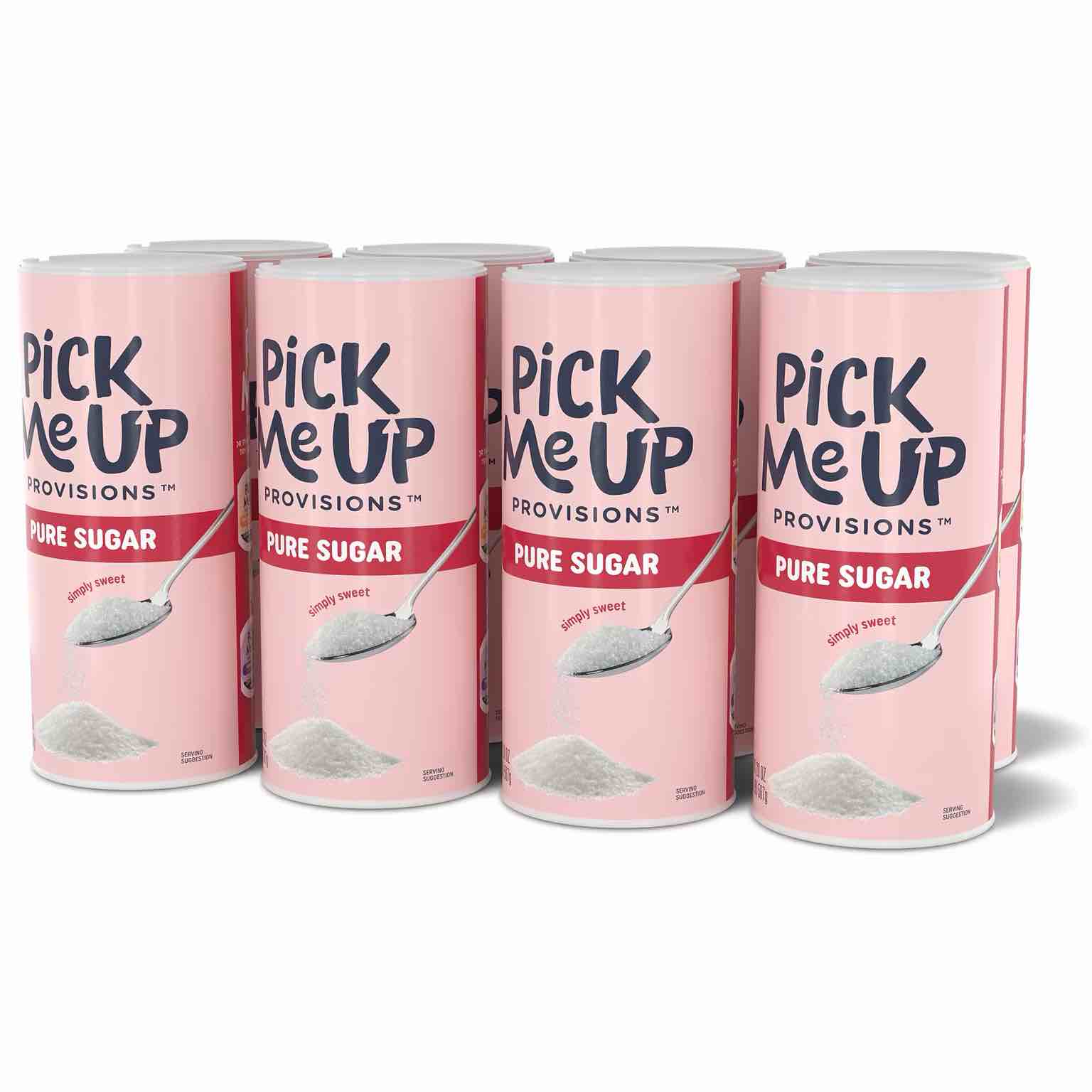 Pick Me Up Provisions™ Pure Sugar, 22 oz. Canister, 8/Pack 