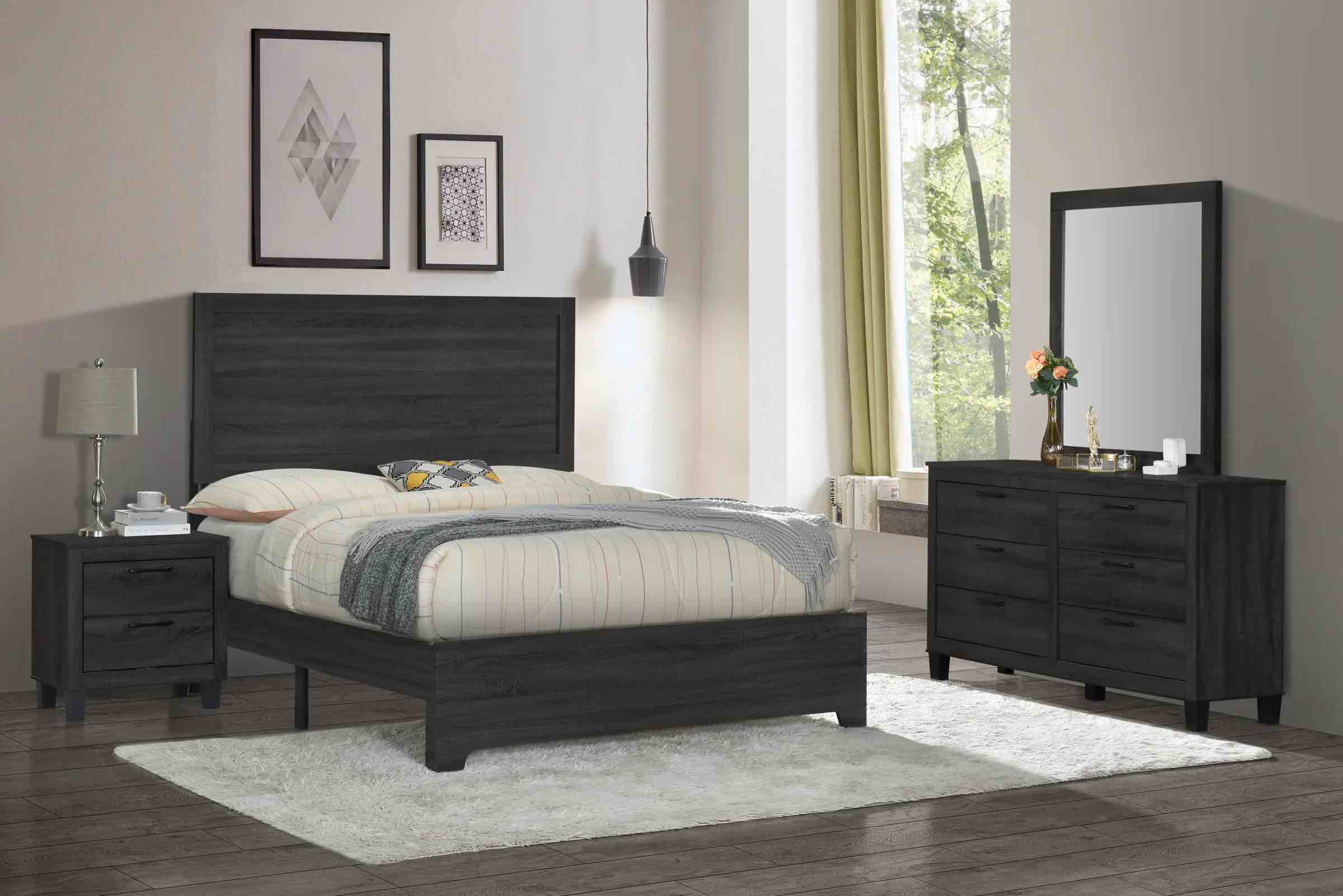 NeoLiving B103 - Bradley : Dresser, mirror and Bed frame ( 4 boxes for pick up)