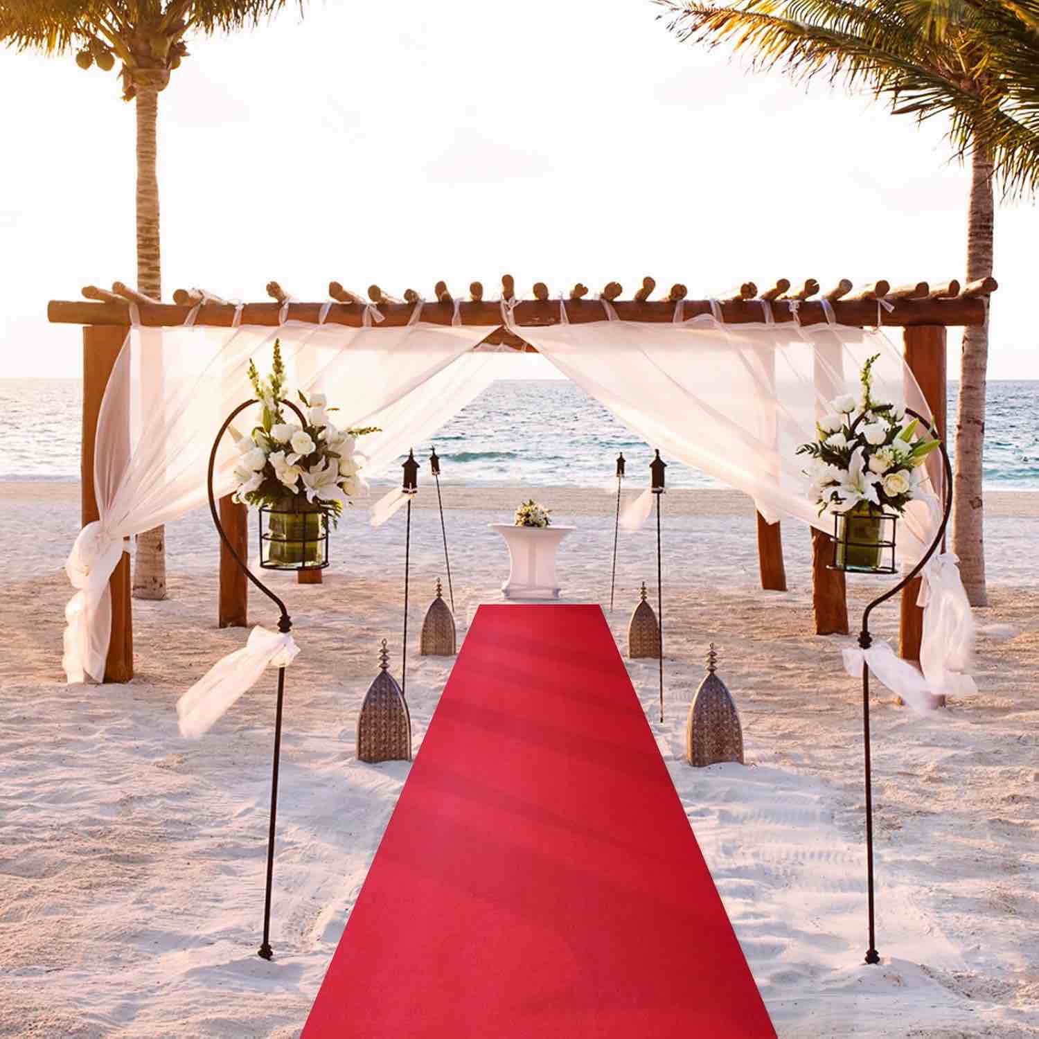 THICKENED ANTI SLIP RED CARPET INDOOR DECORATION 2.3” X 9.8 ft “ SIMILAR TO STOCK PHOTO “