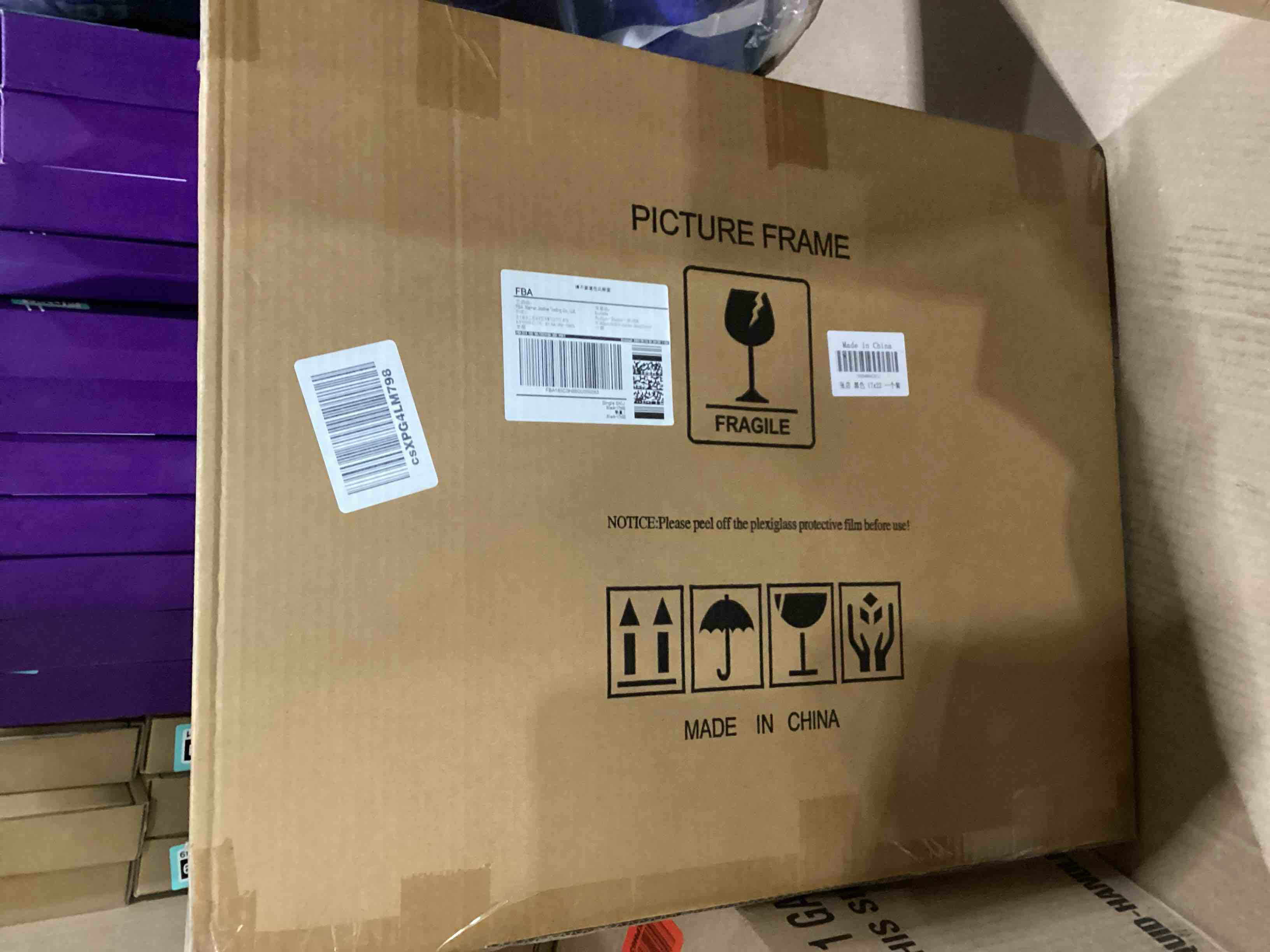 Condition photo showing Good Condition for VNVNK 17x22 Frame Black, Display 17x22 Inch Picture without Mat Or 12x18 Inch Picture with Mat,Photo Poster Picture Frames for Wall Display - Set of 1