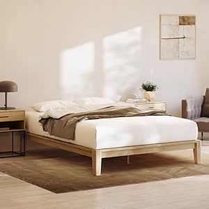 Mellow Naturalista Classic 12-Inch Solid Wood Platform Bed | Wooden Slats box damaged might be missing peices 