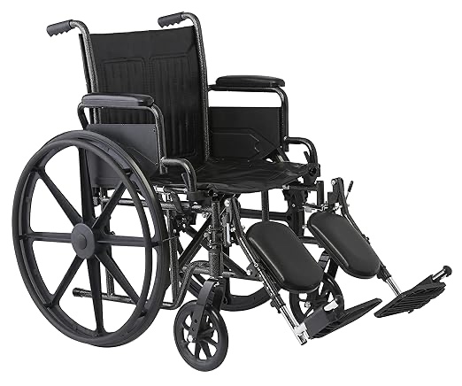 medline guardian 18” wheelchair black 