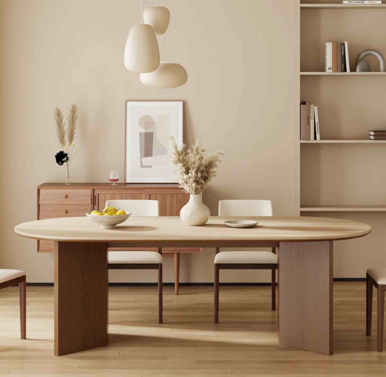 Noah 71” W Modern Oval Dining Table “INCOMPLETE IS ONLY THE BASE(legs ) please see photos “