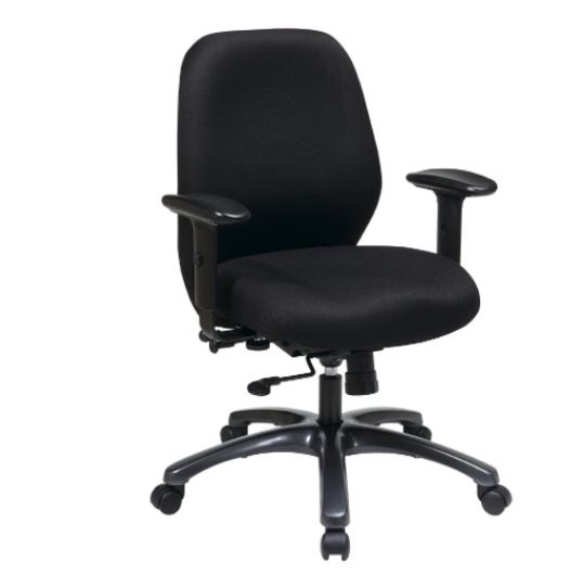 Office Chair Black 24.4 Lb 22.8x10.2x22” **Similar to stock photo **