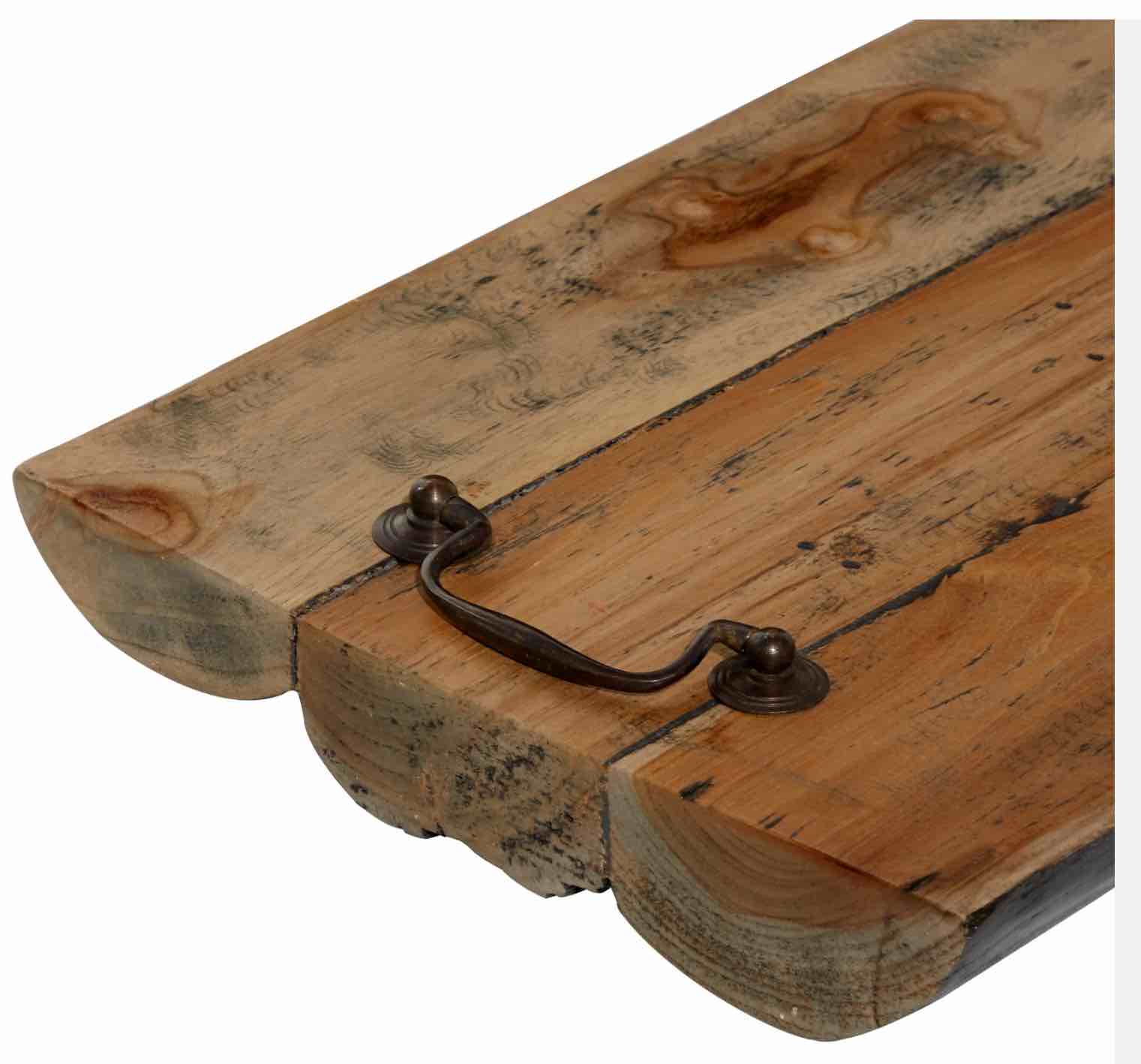 Teak wood rustic tray *Similar to stock photo *