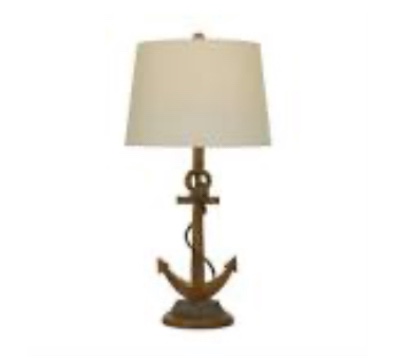 UMA HOME DECOR WOOD ANCHOR LAMP *without the shade *