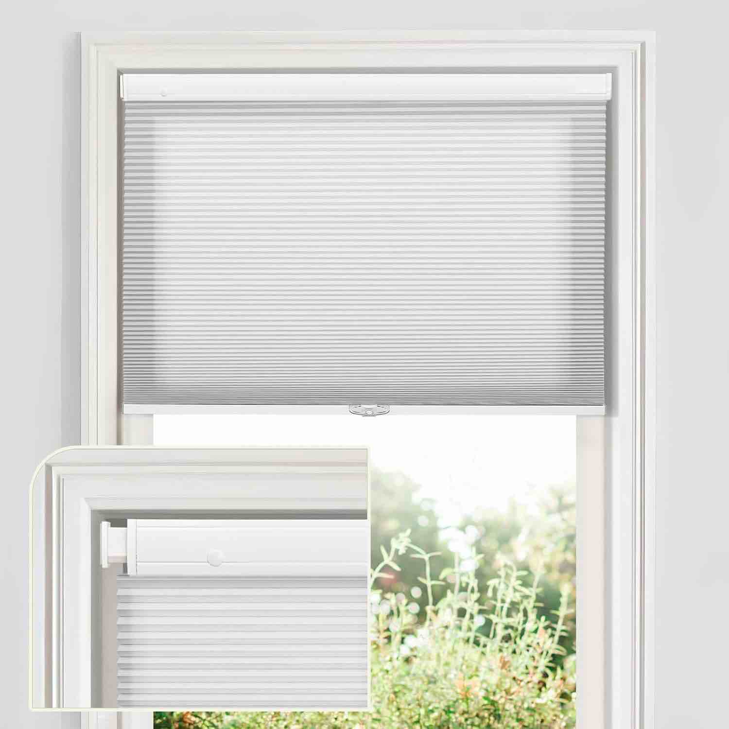 Milin No Drill Cordless Grey 48”w x 64”h 