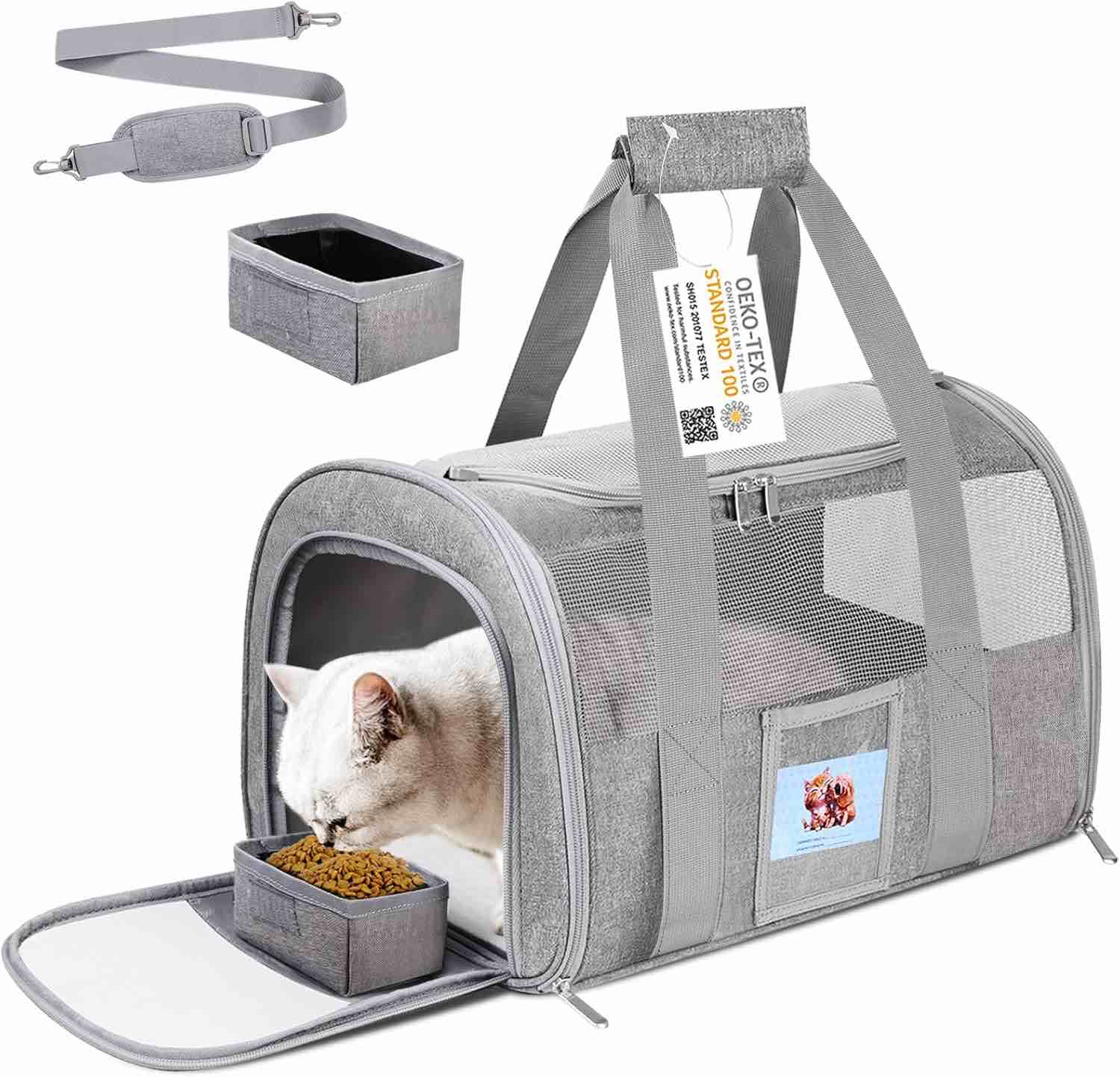 Cat Travel Carrier Grey *Similar to stock photo *
