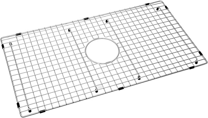 Serene Valley Sink Bottom Grid 24-9/16" X 14-7/16", Centered Drain with Corner Radius 3/8", Sink Protector NDG2515C