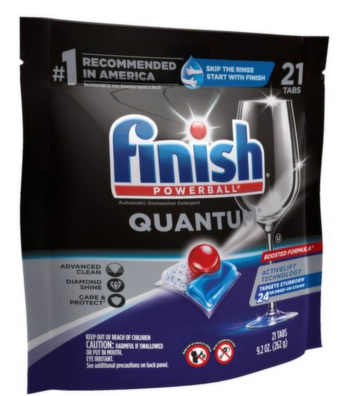 Finish Powerball Quantum Automatic Dishwasher Detergent, 21 count, 9.2 oz, 21 Each