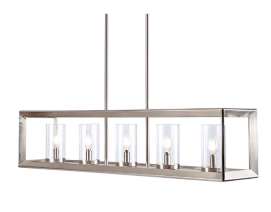 Agawam 6 - Light Kitchen Island Linear Pendant