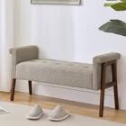 Lovice Polyester Blend Upholstered Bench