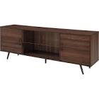 70" Mid Century Modern TV Stand in Dark Walnut Finish by Walker Edison