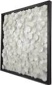 Capiz Shell Handmade Dimensional Overlapping Geometric White Wall Decor with Black Metal Frame