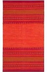 Bokard Striped Handmade Flatweave Cotton Orange/Red Area Rug