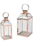 Copper Lanterns - Home Accents - Wedding - 2 Pieces