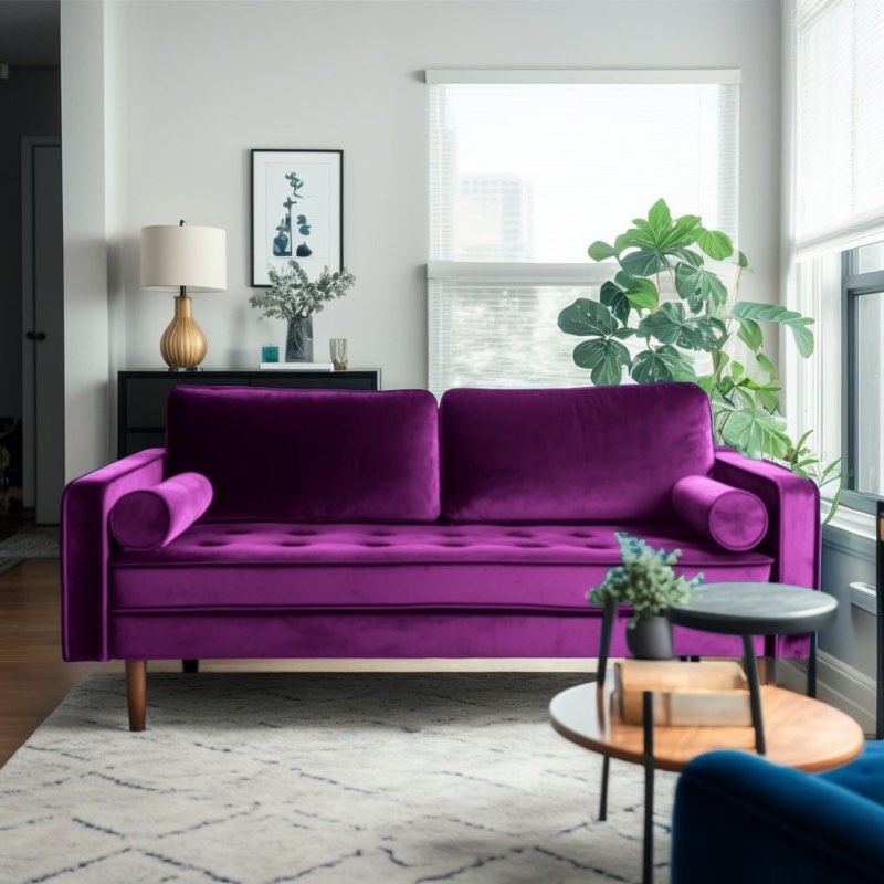 Laurindo 70" Velvet Square Arm Sofa