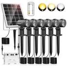 Black Low Voltage Solar Powered Integrated LED Spot Light (Set of 6)