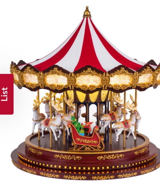 17" Deluxe Christmas Carousel