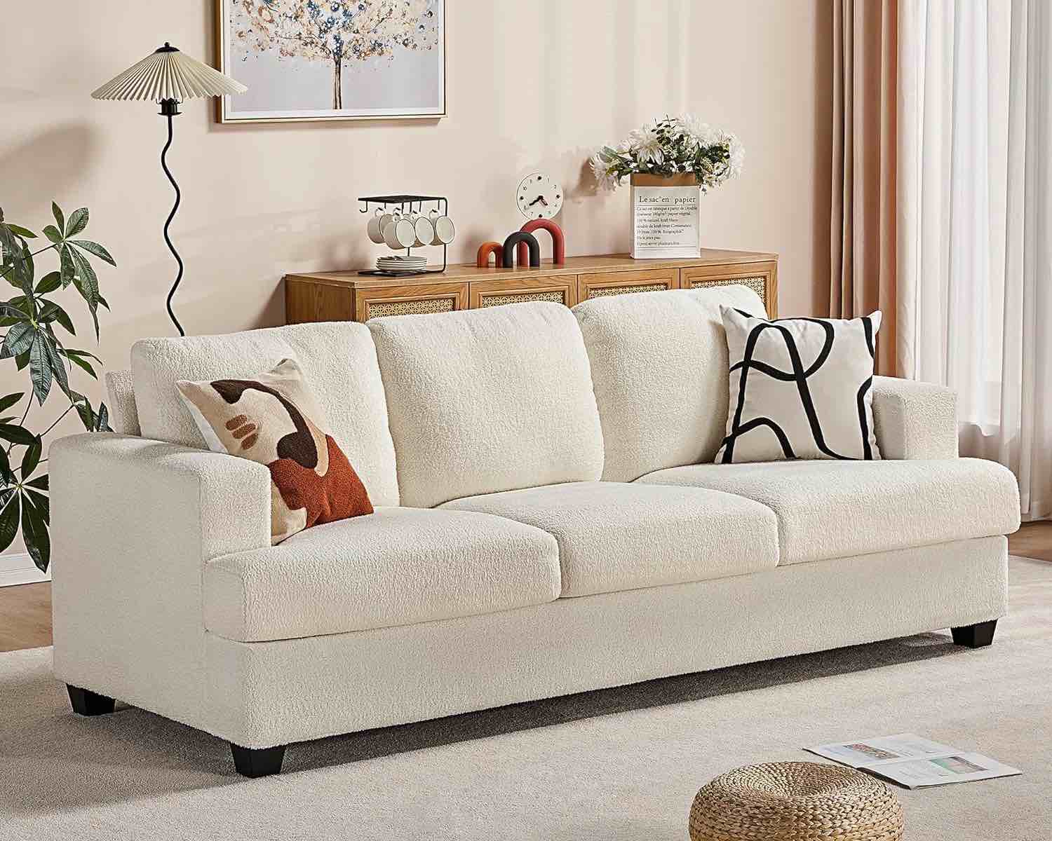 Berlinde 89" Upholstered 3 Seater Sofa