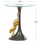 Revell Glass Abstract End Table