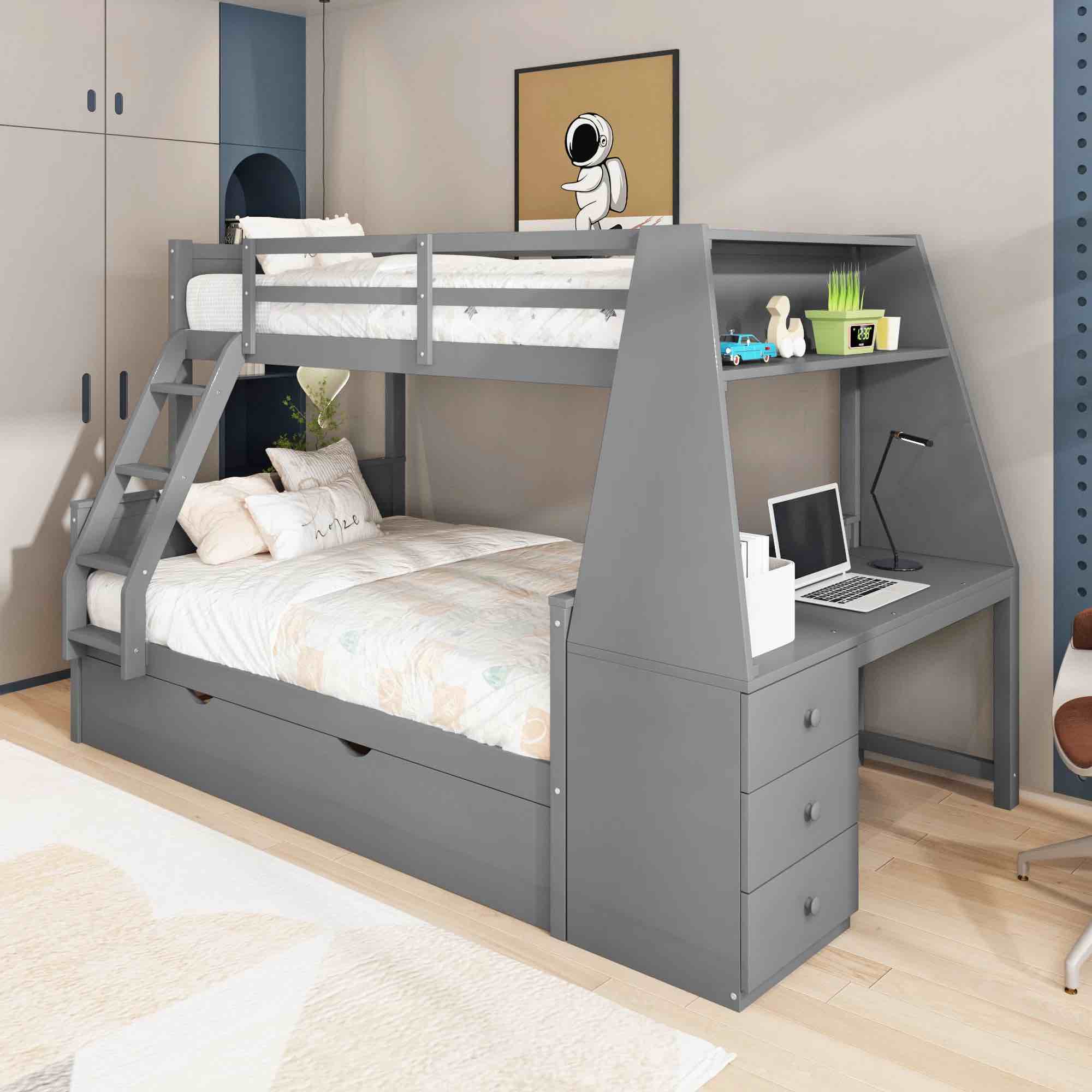 Fedra Storage Bed grey 