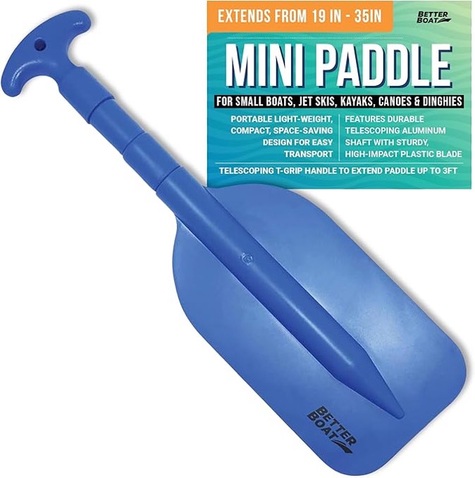 Foldable plastic telescopic paddle for kayak, jet ski, rafting tube and mini miniature canoe oars, small tube floats, oars and safety boat accessories for children and