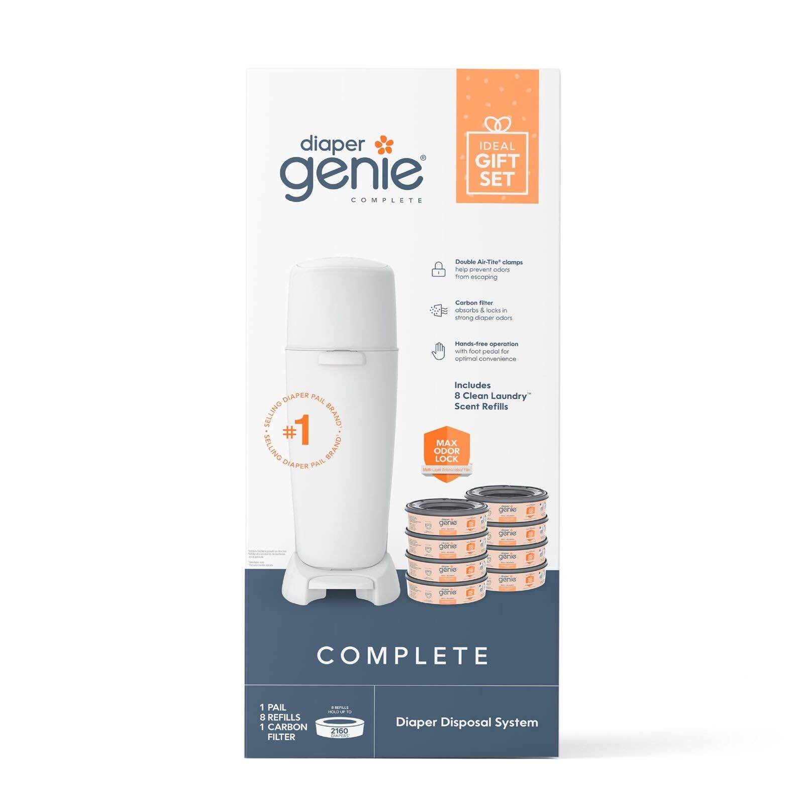 Diaper Genie Registry Gift Set | Includes Diaper Genie Complete Diaper Pail, ...