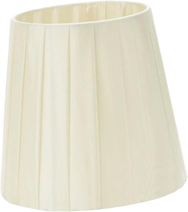 Table Lamp Shade Fabric Lampshade Light Cover Pleated Lamp Shade for Home Office Kitchen, Beige, Clip on