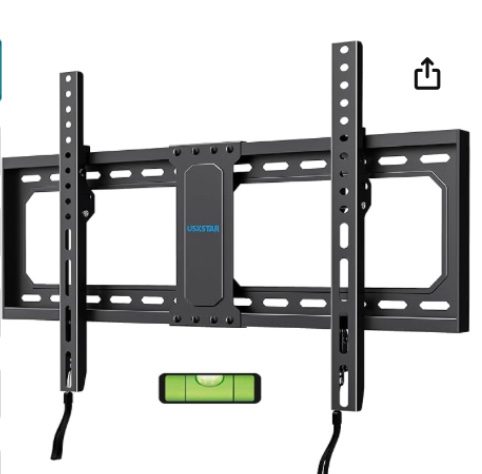 (similar to stock photo) (unknown size) UL Listed Fixed TV Wall Mount, Low Profile TV Mount Fits Studs, Wall Mount TV Bracket with Quick Release Lock, Max VESA USX STAR