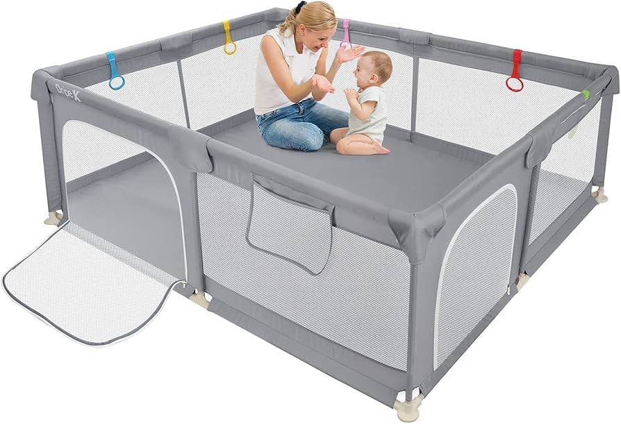 Dripex Baby Playpen, 50"50" Play Pens for Babies and Toddlers, Safe Anti-Fall