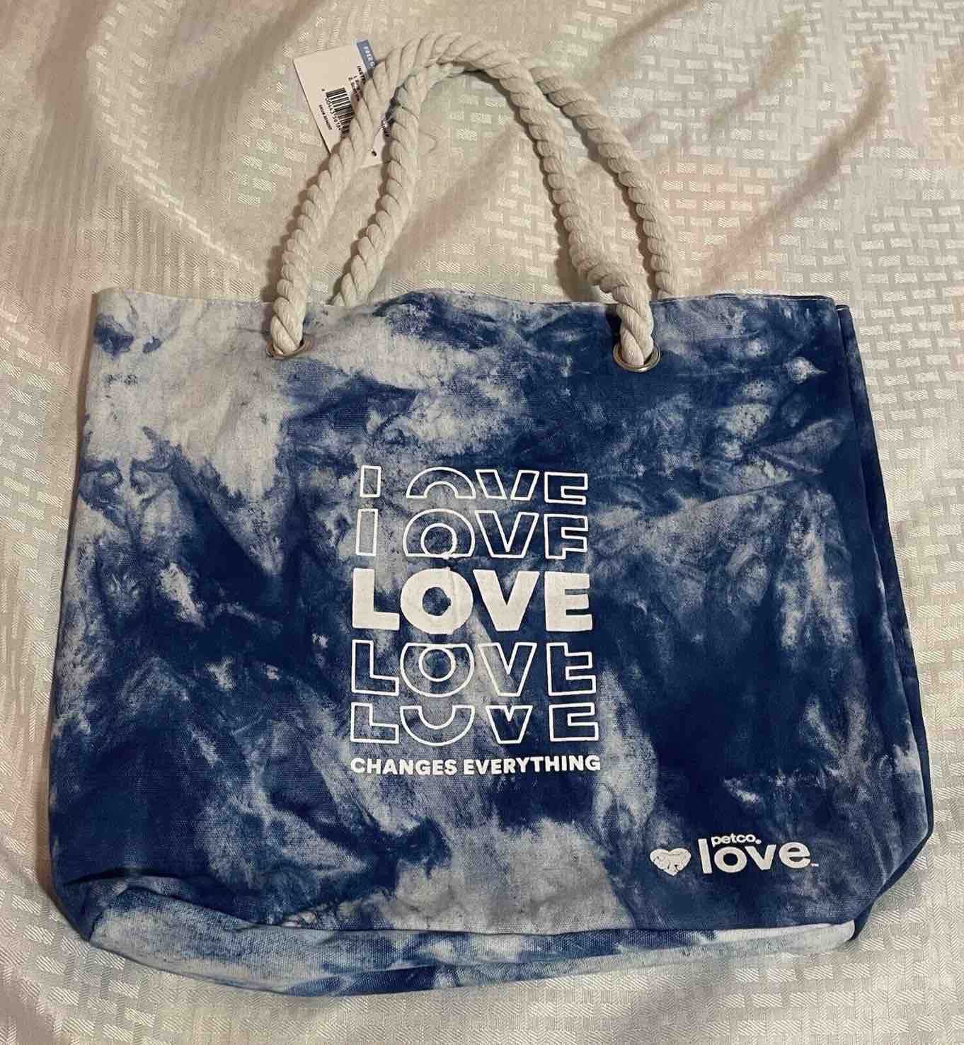 (Similarly )Tie Dye Tote Bag Rope Handle Love Changes Everything