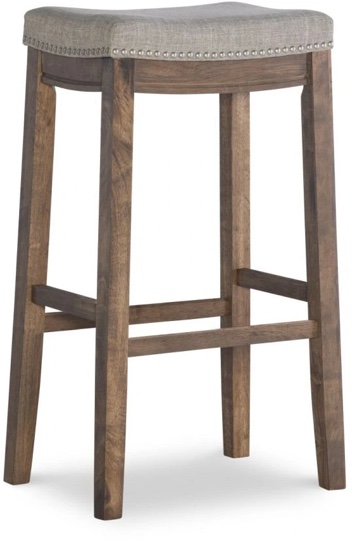 Linon Claridge Rustic Brown Bar Stool