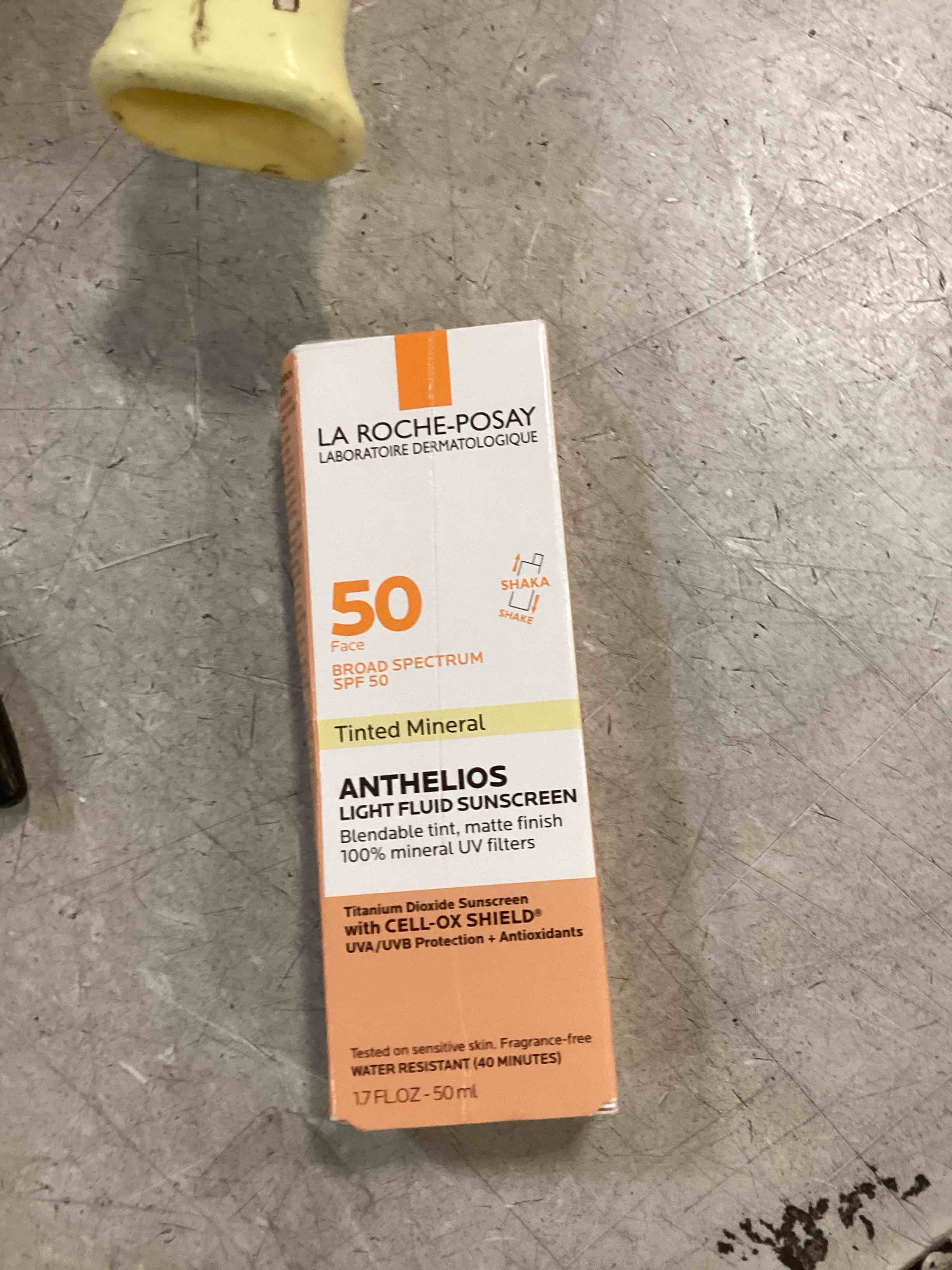 La Roche-Posay Anthelios Tinted SPF 50 Sunscreen & Toleriane Gentle Cleanser Travel Set - With Titanium Dioxide & Niacinamide