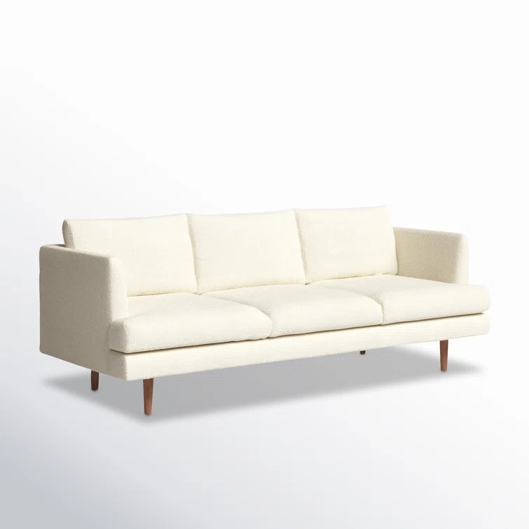 (DAMAGED) Miller 84'' Upholstered Sofa Fabric: Venga Cream Performance Cross Weave, SIMILAR TO STOCK PHOTO 