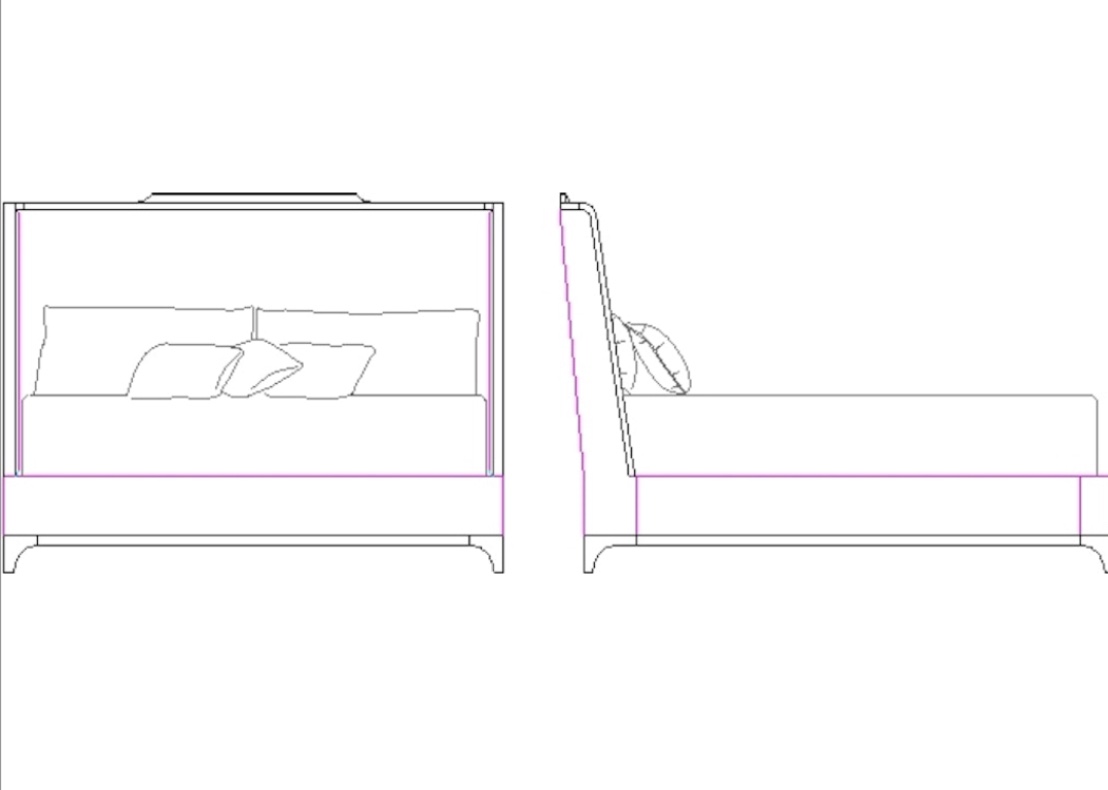 Albion Footboard/Side Rails - King, SOLD AS IS 