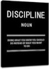 INSPIRATIONAL CANVAS POSITIVE WALL DECOR “DICIPLINE” BLACK AND WHITE 