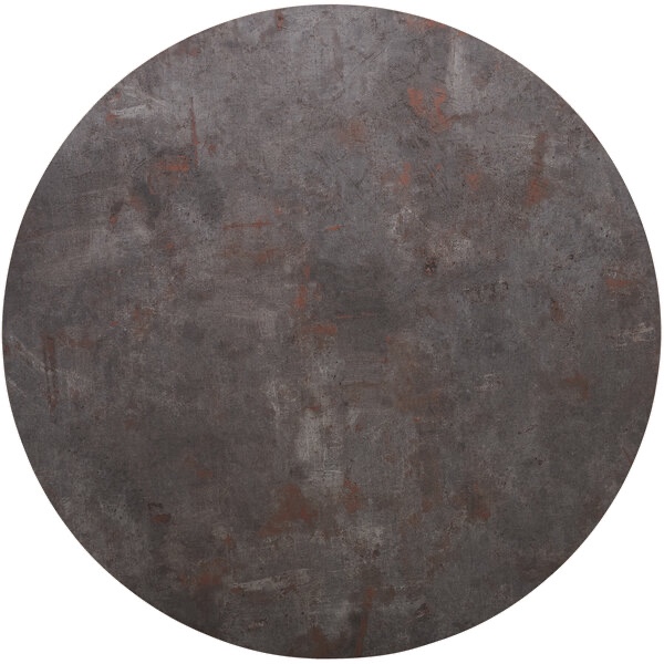 BFM Seating Relic Rustic Copper 48" Round Melamine Table Top with Matching Edge