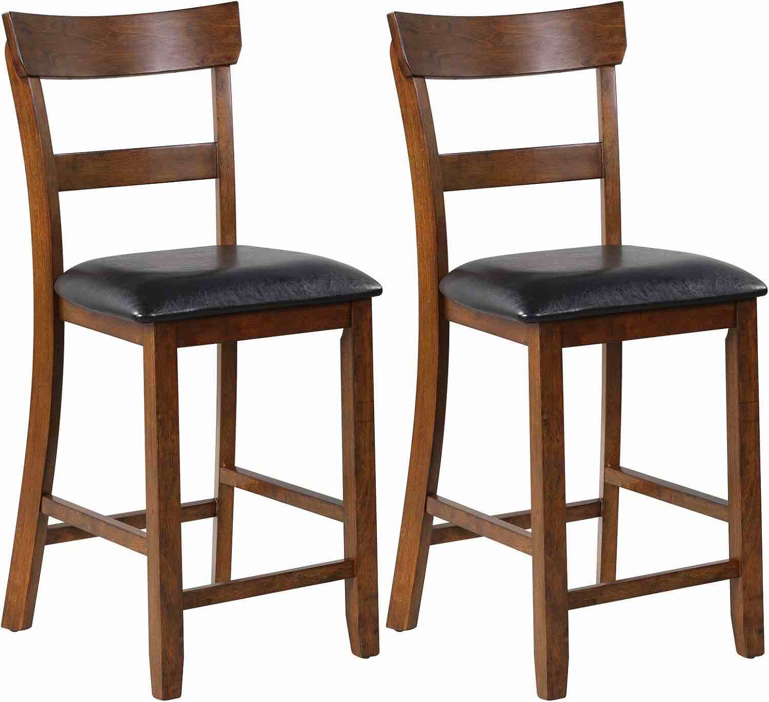 ALL WOOD FURNITURE CO. BARSTOOL WITH CUSHION/ WALNUT 