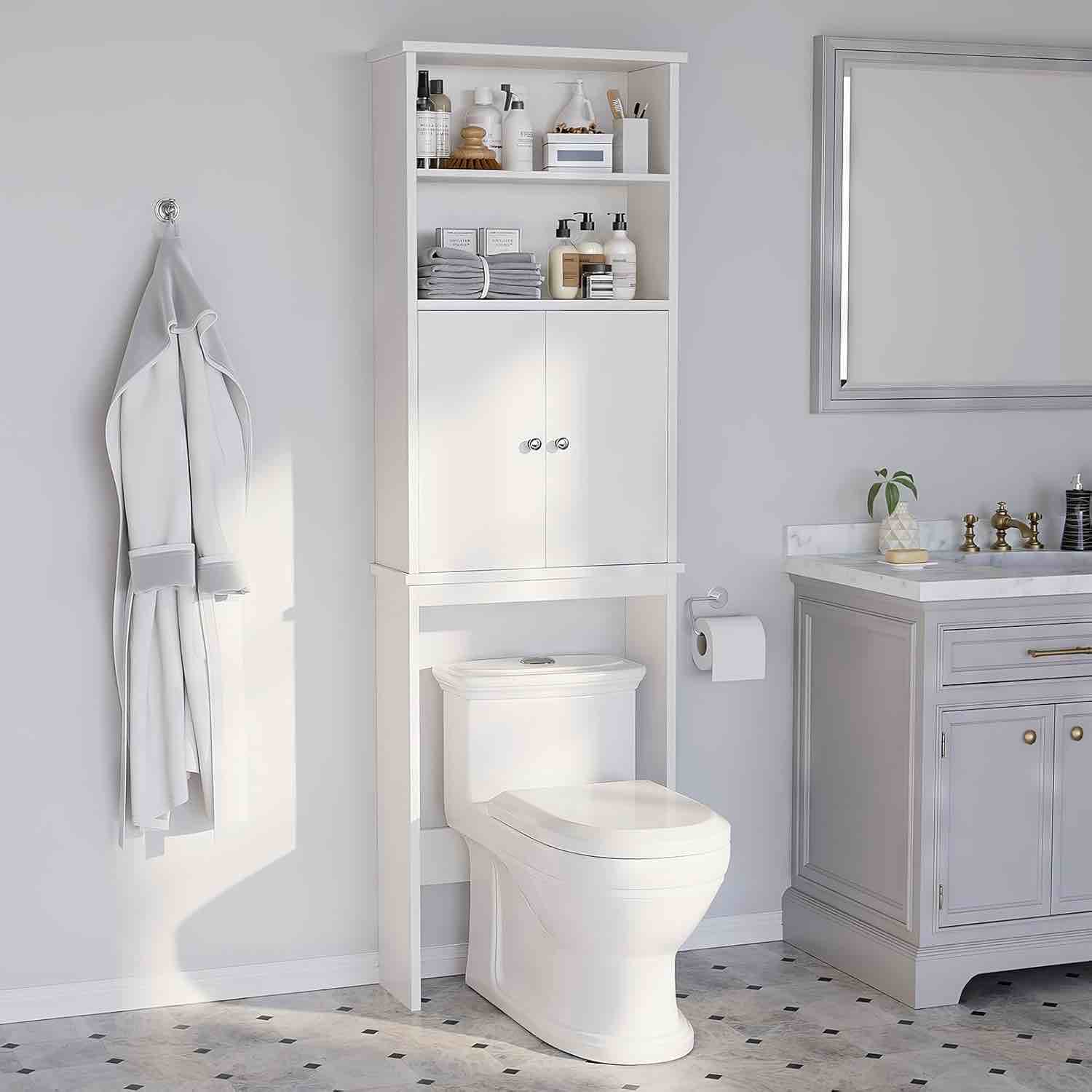 NEW DESIGN OVER THE TOILET STORAGE WHITE