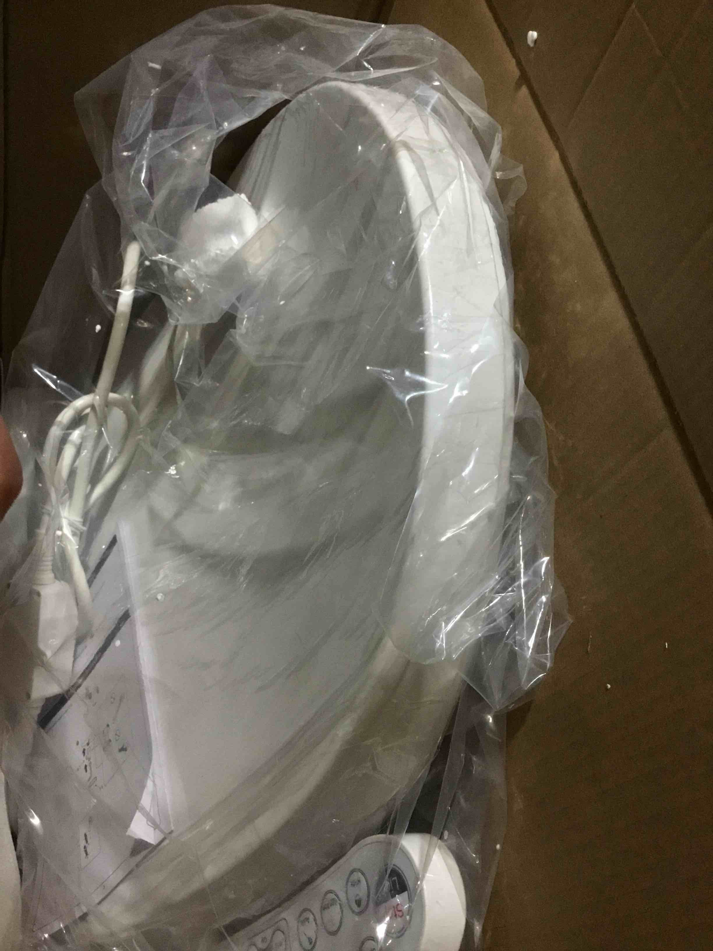 Condition photo showing As Is for (INCOMPLETE)Bidet Toilet Seat, Electric Smart Heated Seat with Slow Closes, Warm Water, Dryer, Vortex Wash, Rear and Front Wash, Night Light, White, 208D (Round)