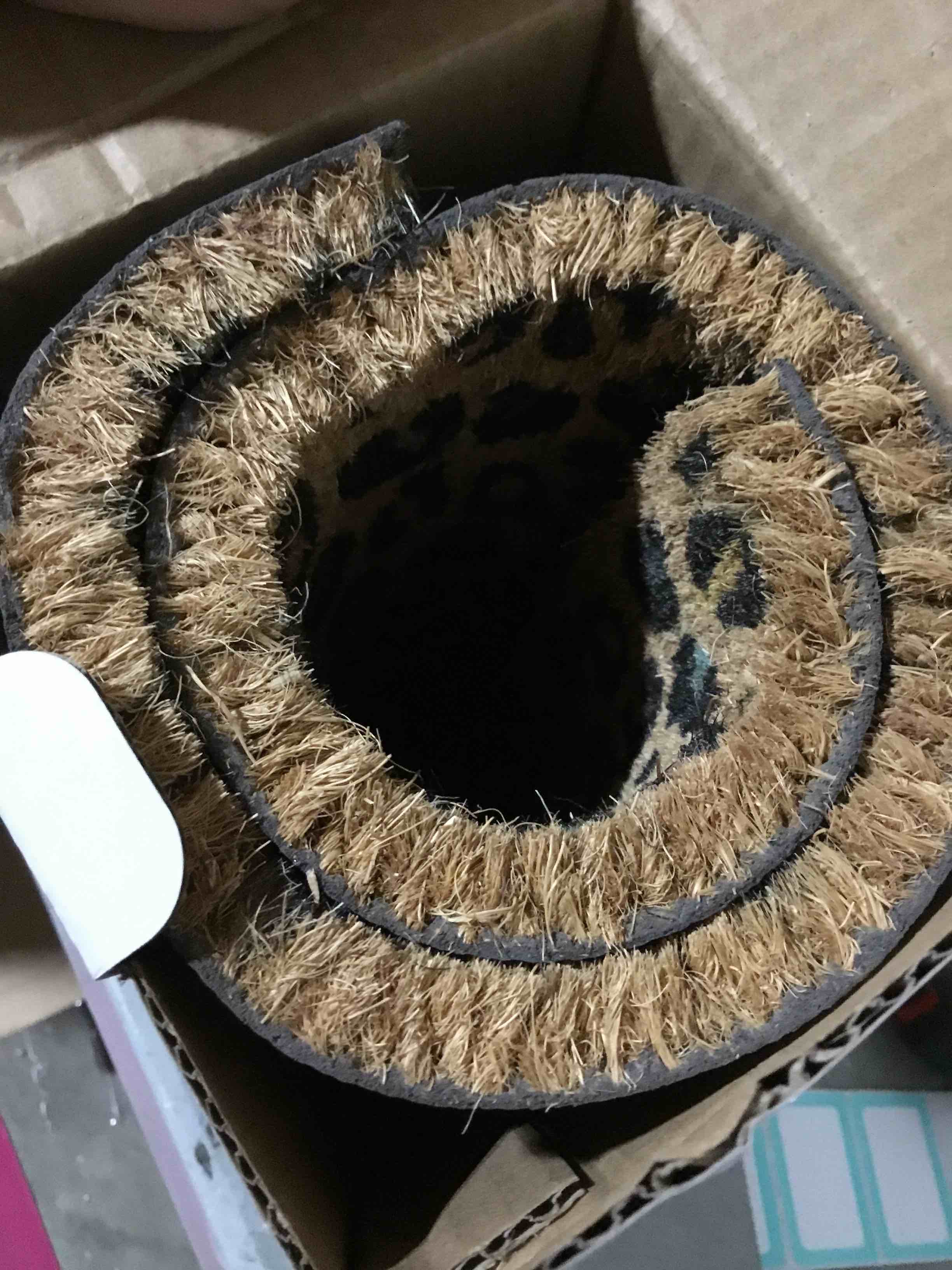 Condition photo showing New/Like New for (SIMILAR)Cheetah Spot Pattern Door Mat | Animal Print Doormat | Premium Quality, Thick 100% Coir Coconut Husk Front & Made in The USA - Doormat STK 1613