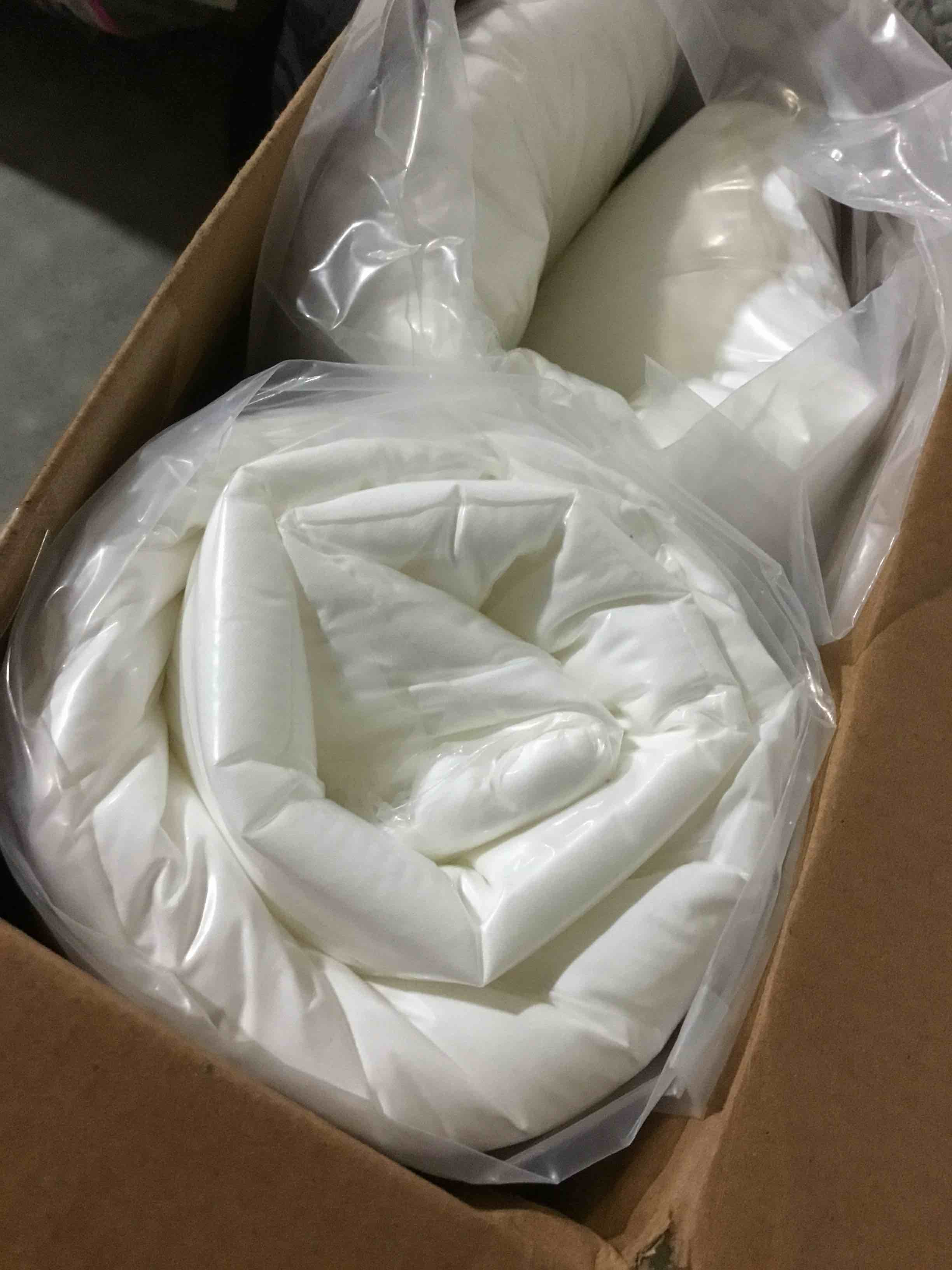Condition photo showing New/Like New for Bedding Throw Pillows (Set of 3, White), 18 x 18 Inches Pillows for Sofa, Bed and Couch Decorative Stuffer Pillow