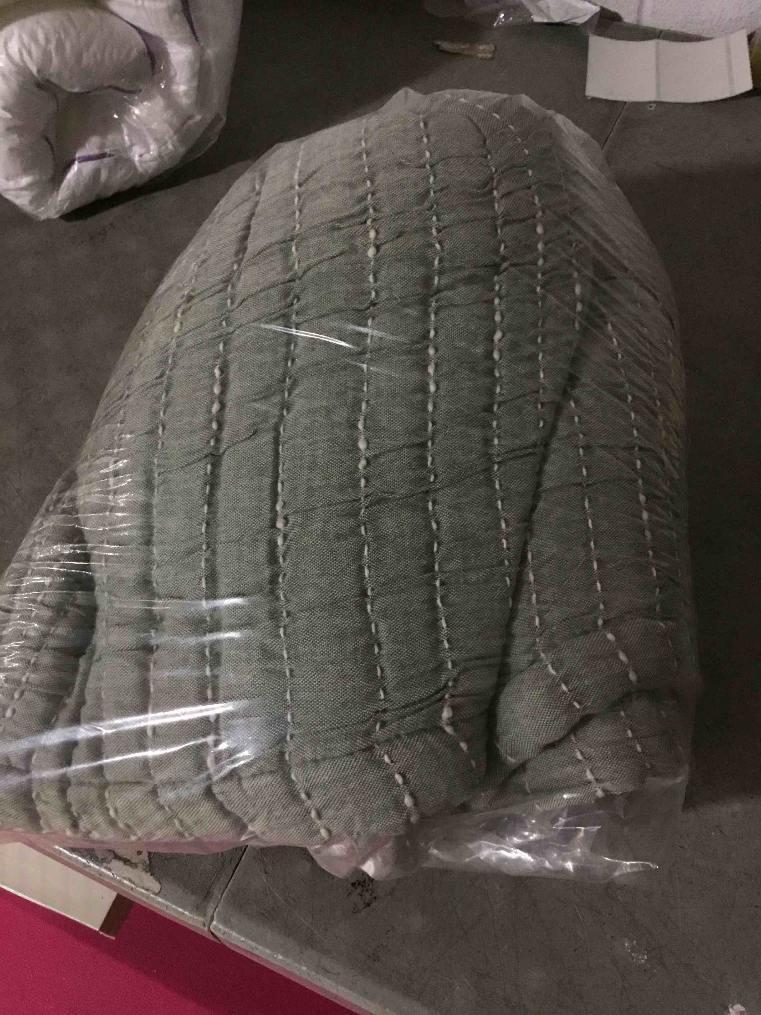 Condition photo showing As Is for European Linen Cotton Stitch Quilt Set size king (ONLY COVERS FOR PILLOWS)