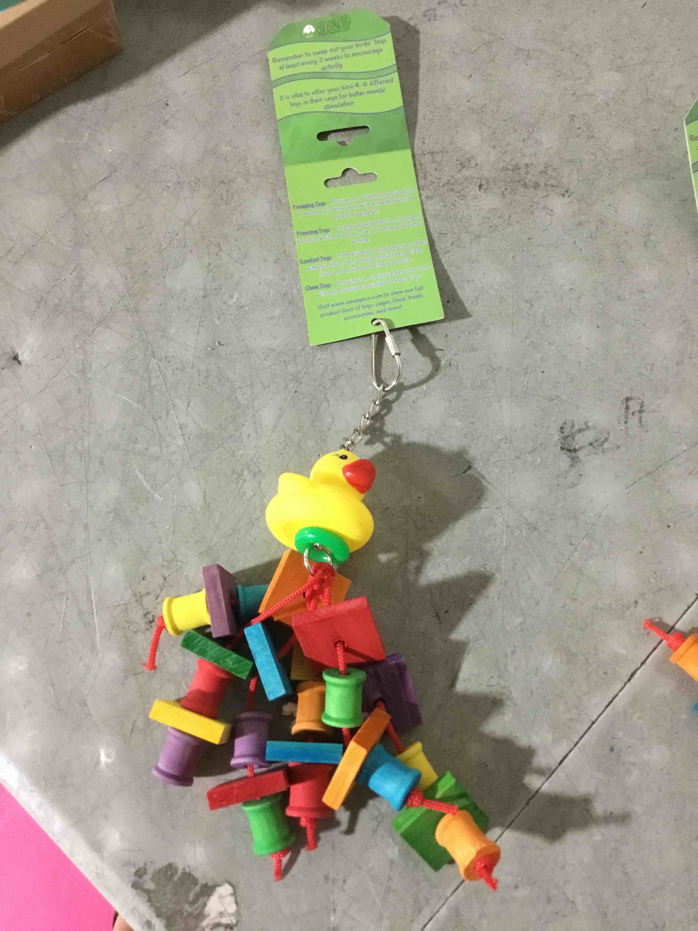 Condition photo showing Good Condition for The Rubber Duck Monster Bird Toy-Material:Rubber/Wood
