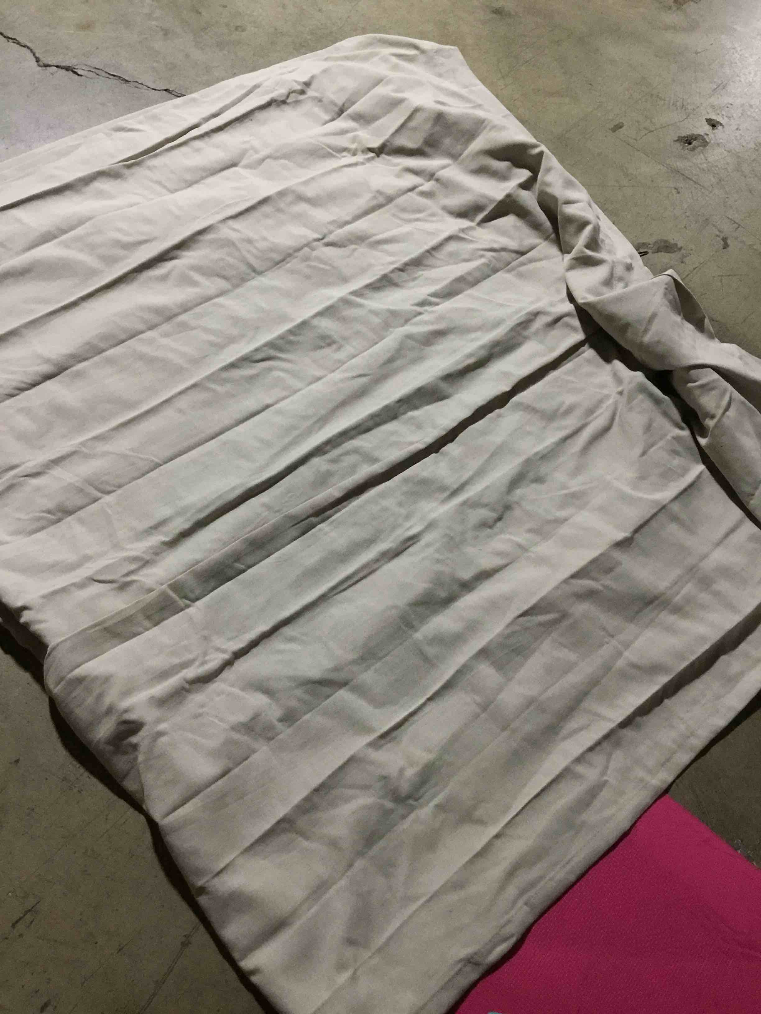 Condition photo showing Good Condition for (SIMILAR)KOUFALL 98 Inch Long Linen Black Out Curtains,Light Blocking Cream Complete 100% Blackout Curtain Drapes for Living Room 2 Panel Set