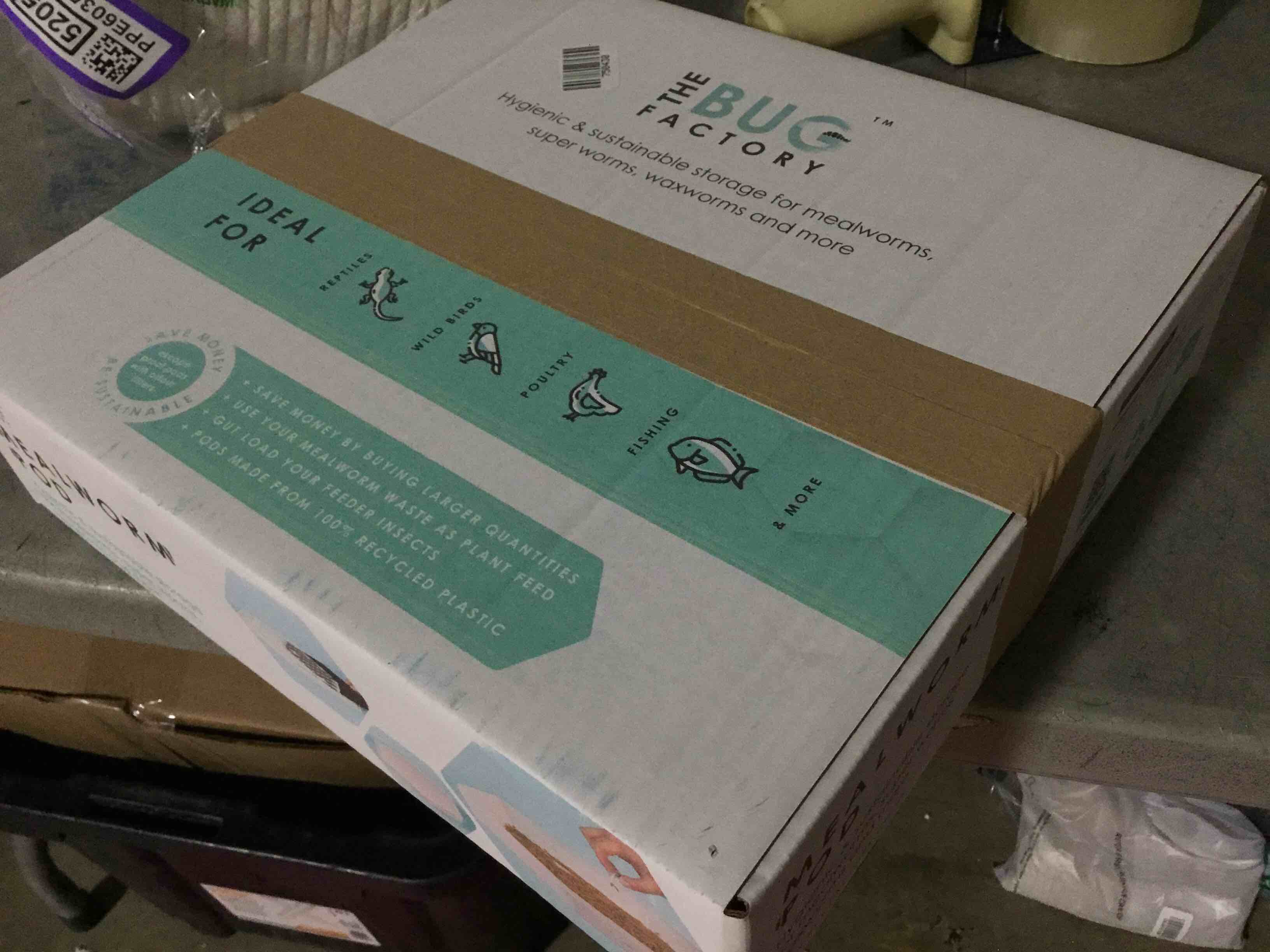 Condition photo showing New/Like New for The Bug Factory Mealworm Housing Tary, 3 LBS, White