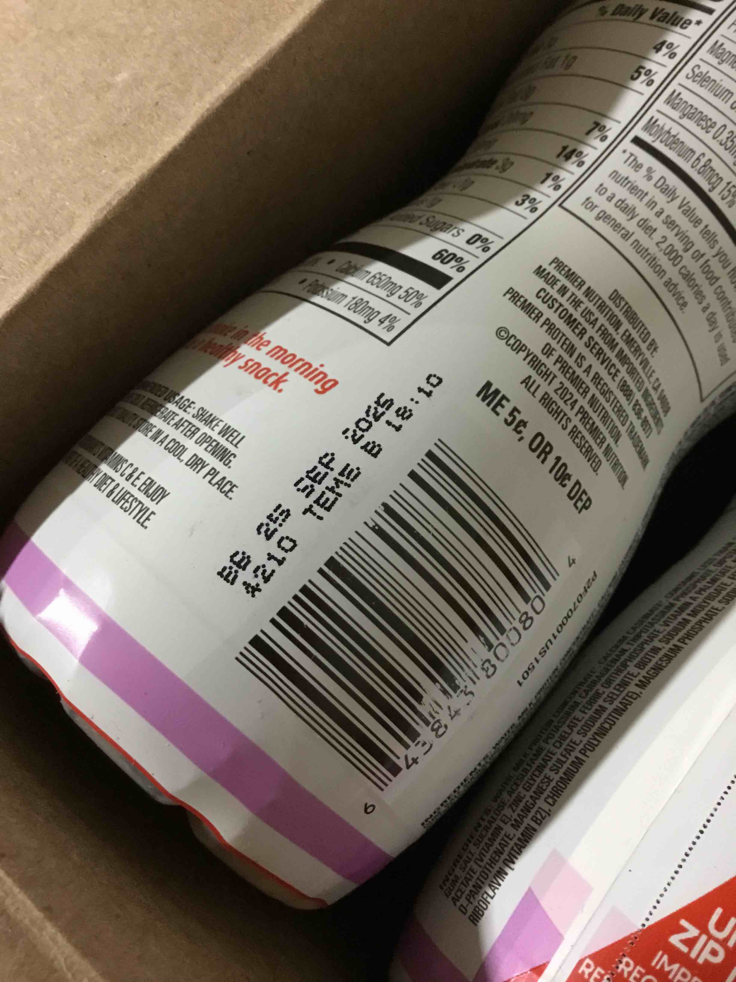 Condition photo showing Good Condition for (BB 25 SEP 2025) Premier Protein Shake, Cookie Dough, 30g Protein, No Added Sugar, 24 Vitamins & Minerals to Support Immune Health, 11.5 fl oz, 12 Pack (Packaging May Vary)
