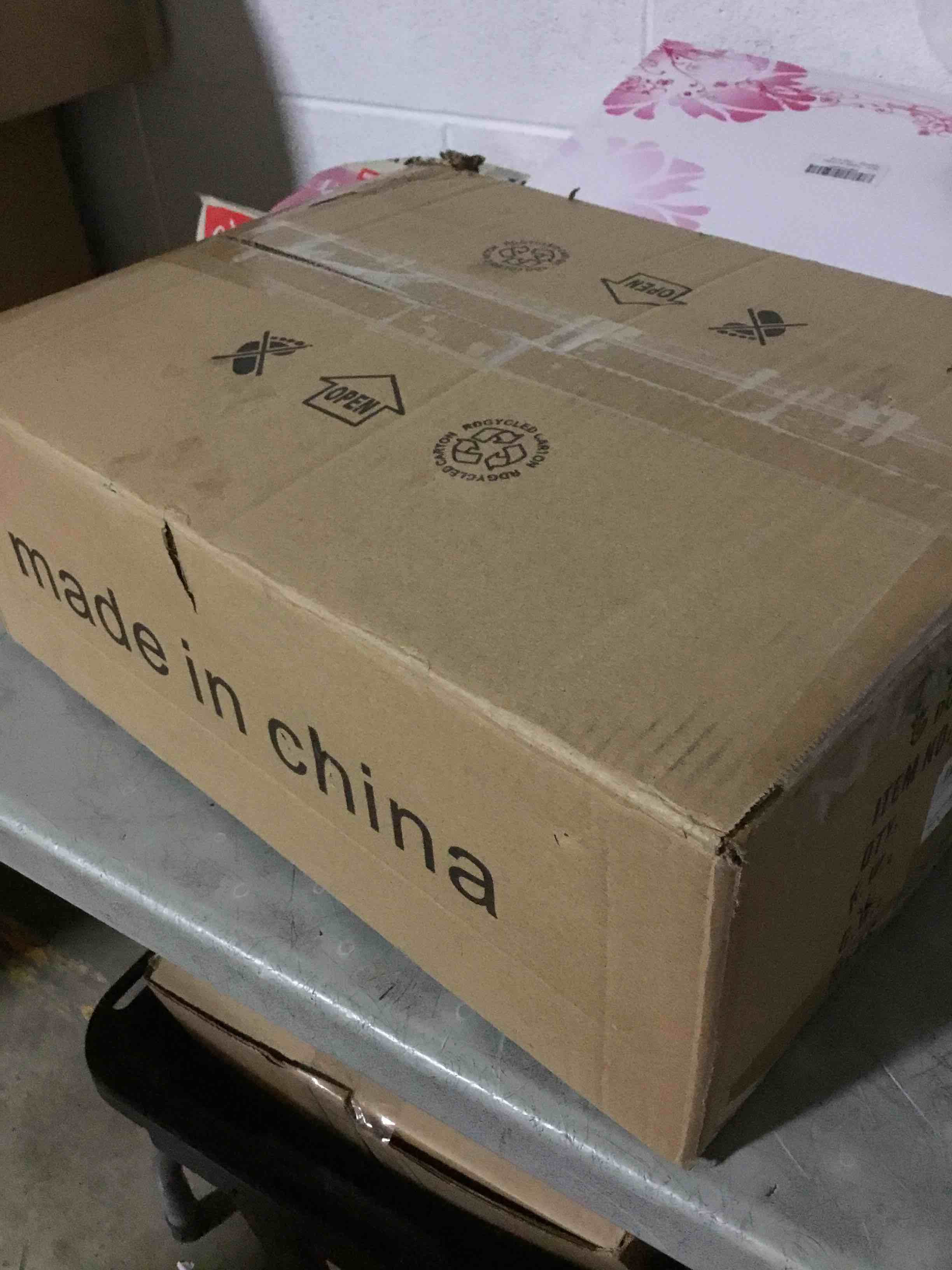 Condition photo showing Good Condition for (A GLASS IS MISSING) Farmhouse Bathroom Vanity Light Fixtures, Rustic 4-Light Wood Vanity Lights for Bathroom, Vintage Black Wall Sconces Lighting, Light fixtures Over Mirror, with Glass Shade Black 4-Light